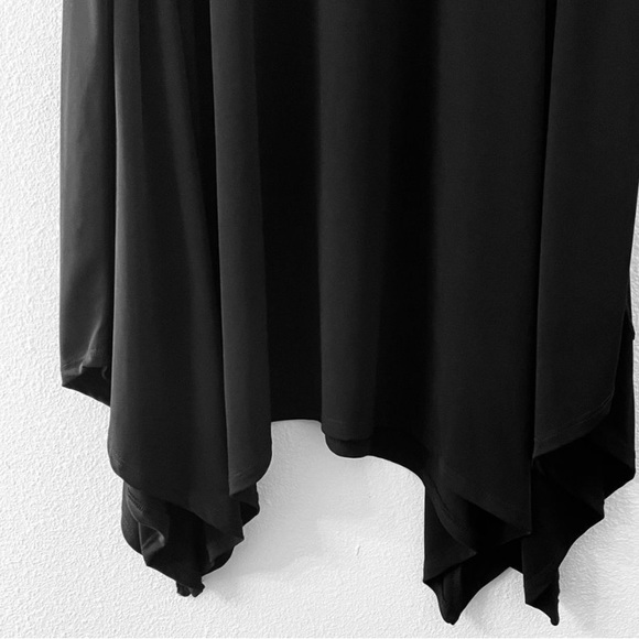 NY COLLECTION BLACK MAXI SHARK BITE SKIRT - Picture 2 of 5